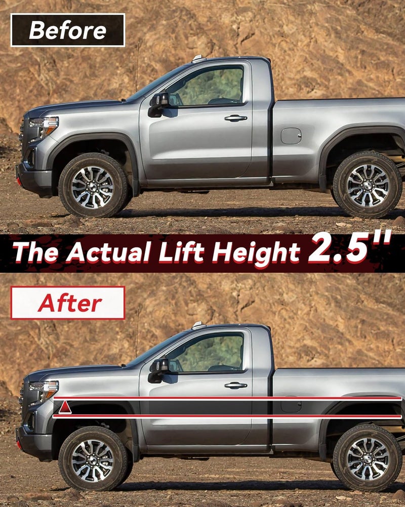 PROEZE 2.5" Leveling Lift Kits for 2007-2026 Silverado 1500/2007-2026 Sierra 1500, 2.5 inch Forged Front Strut Spacers Leveling Kits - Image 3